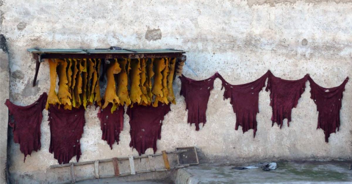 13th century cat- and goat-hide shop