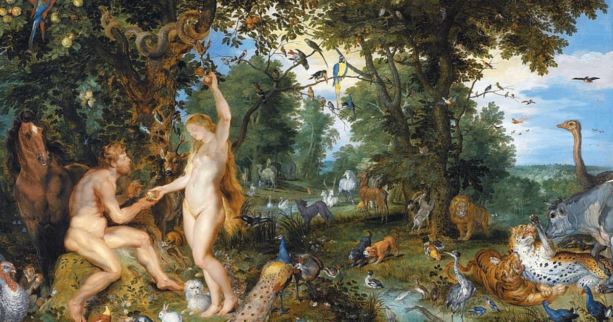 Jan Brueghel the Elder and Peter Paul Rubens (1615): ‘The Garden of Eden with the Fall of Man,’ in Mauritshuis, The Hague.