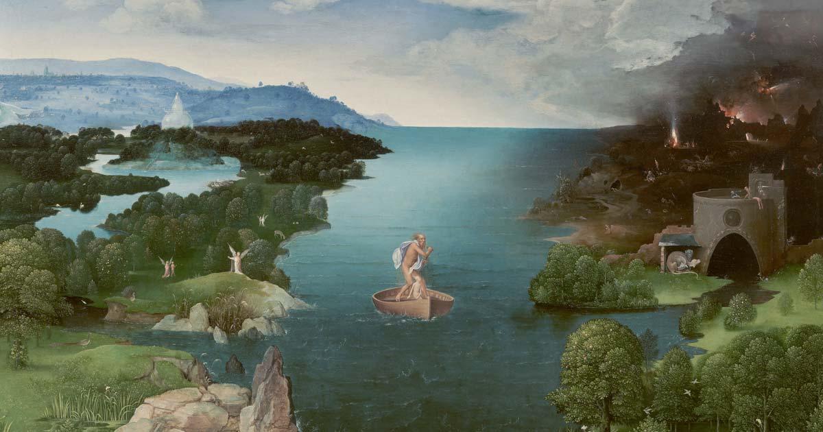 ‘Crossing the River Styx’ (circa 1520-1524) by Joachim Patinir. Many ancient people imagined the edges of the earth as strange and magical places. 