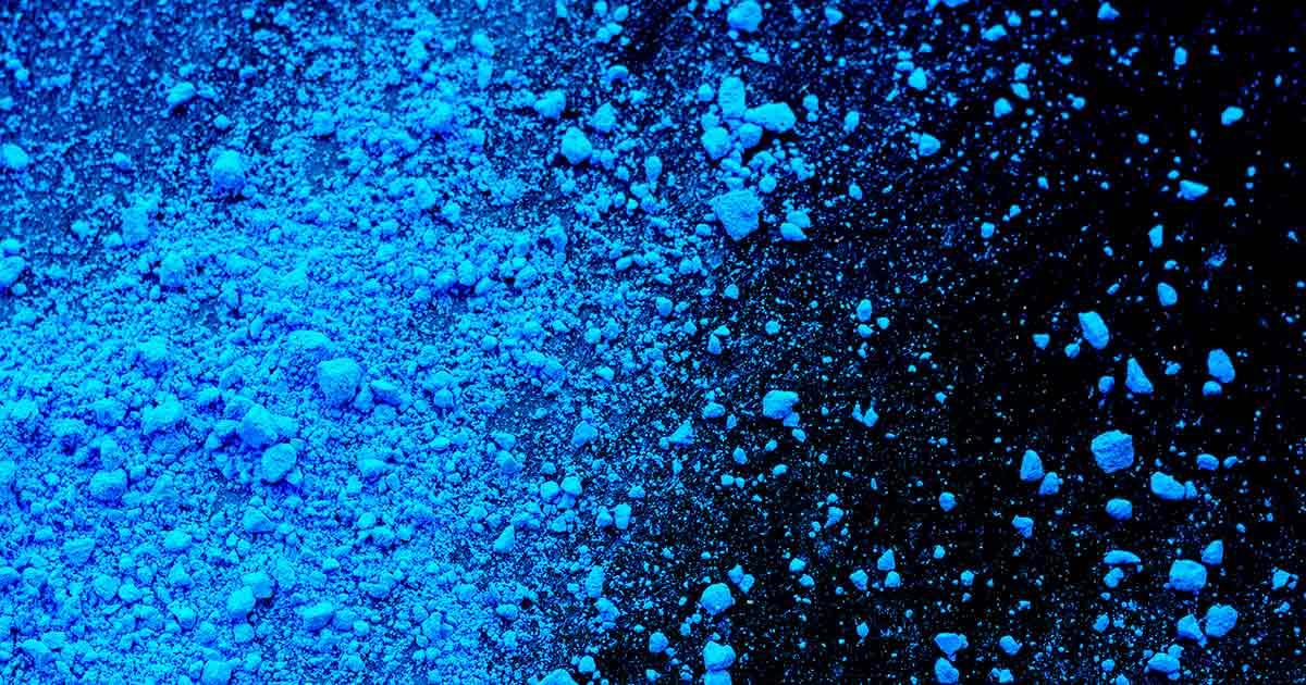 Representative image of Egyptian blue pigment. Source: Pattadis / Adobe Stock