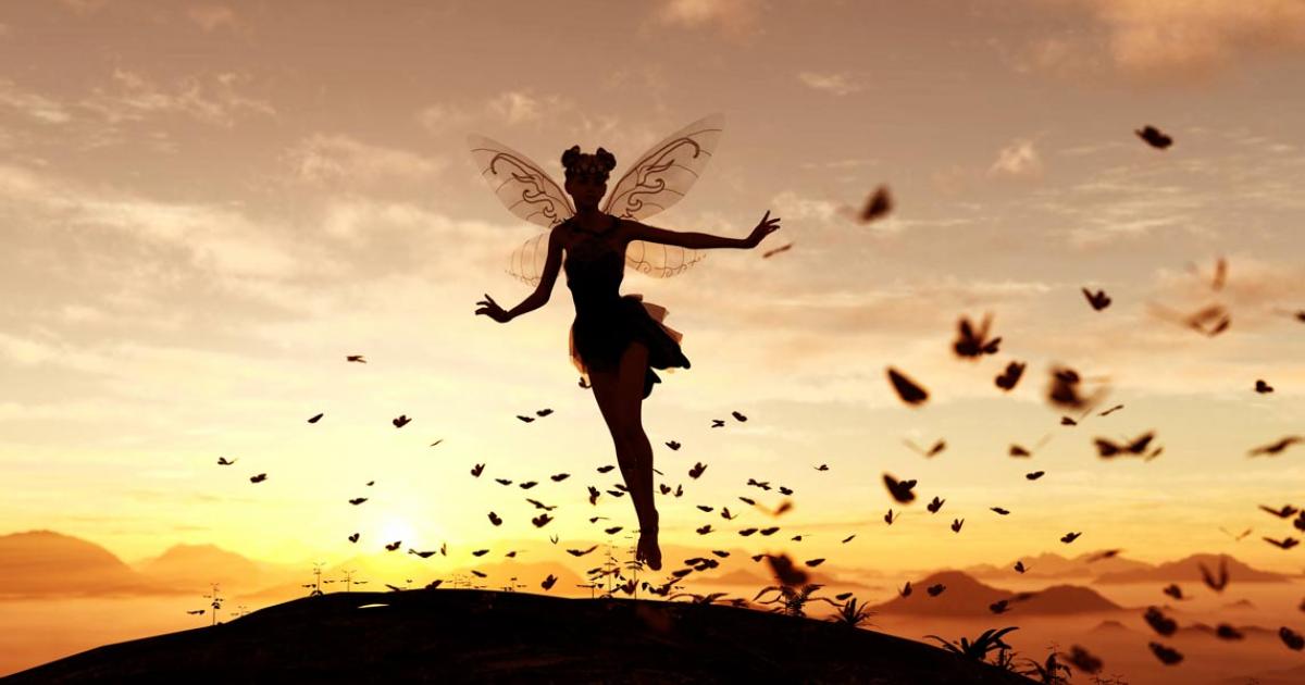 Faery at sunset