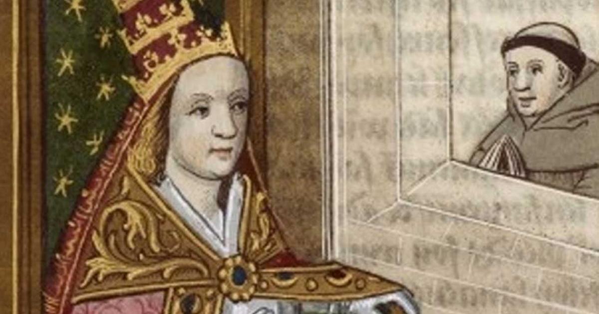 La Papesse Jeanne’ (Pope Joan), the purported female Pope (Bibliotheque Nationale de France.)
