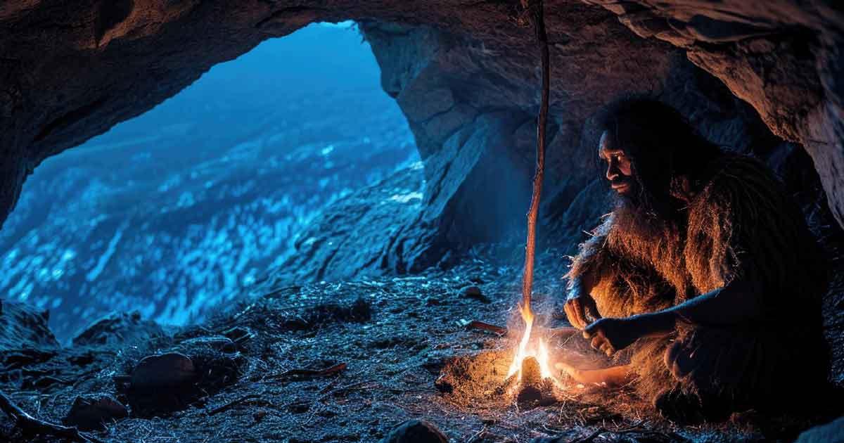 AI image of early humans and the taming of fire. Source: Alla/Adobe Stock