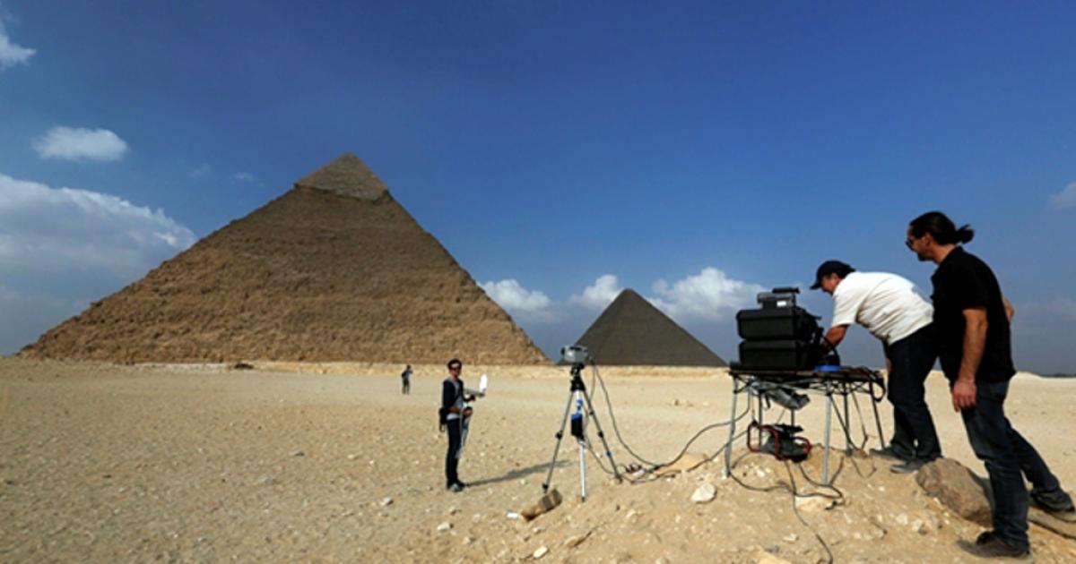 Scanning of the Great Pyramid of Egypt. 