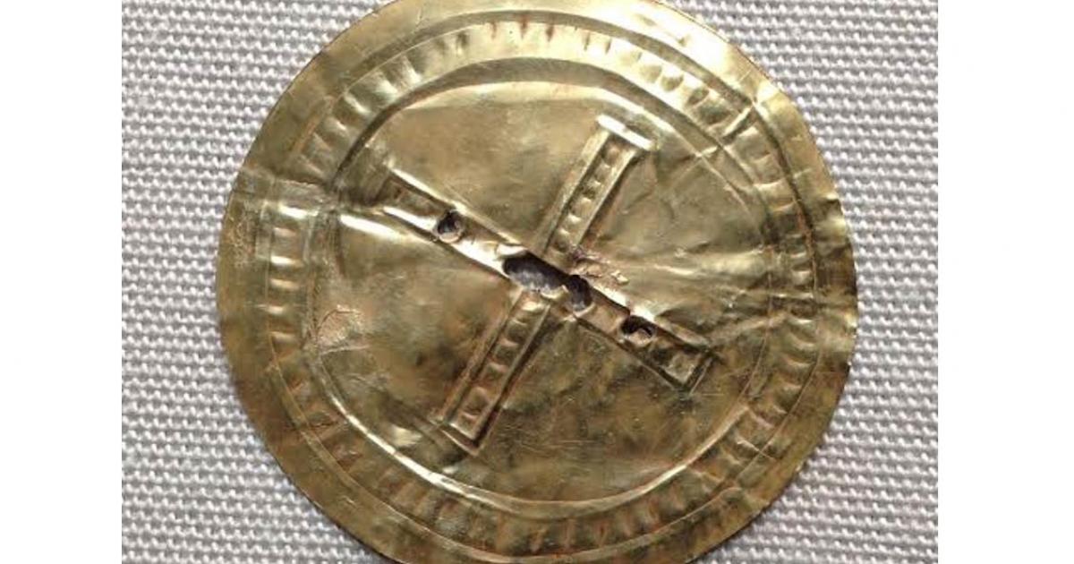 Rare gold sun disc from Stonehenge era