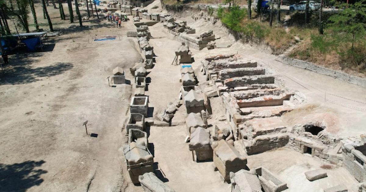 Roman necropolis area at the ancient city of Tios in Zonguldak, Turkey.