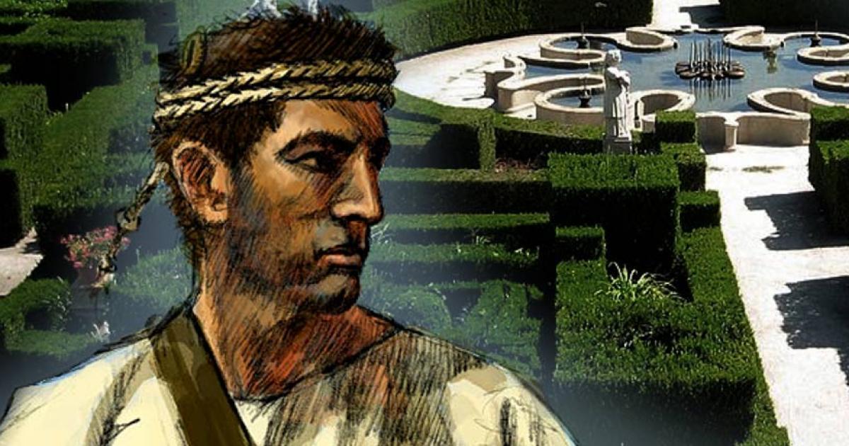  Drawing of Balearic Slinger and Castelo Branco - Jardim do Paco