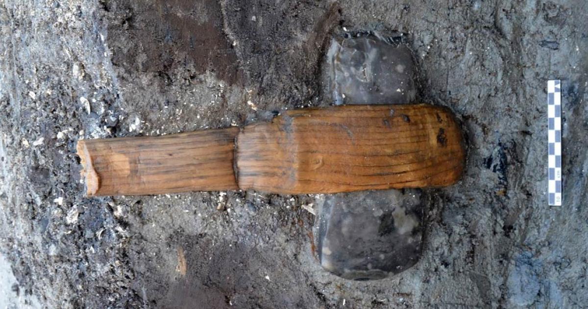 5,500-year-old complete hand axe unearthed in prehistoric seabed in Denmark