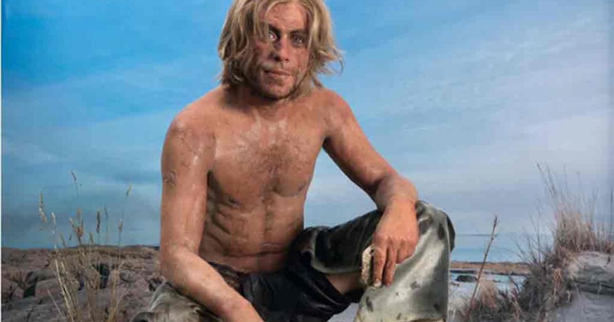 TNU University Museum recreation of the Hitra man as he probably looked. The model of the Hitra man was created by Thomas Foldberg	Source: Åge Hojem / NTNU University Museum