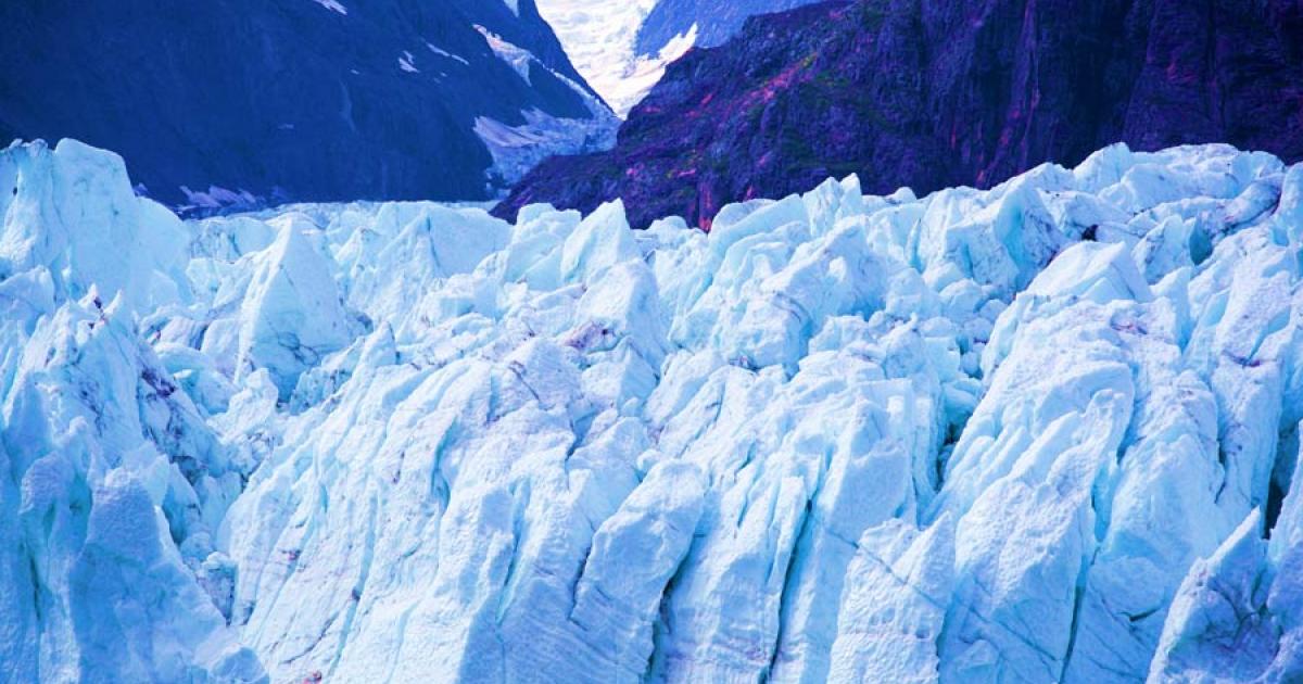 Top Of The Glacial ice wall.		Source: Ramunas / Adobe Stock