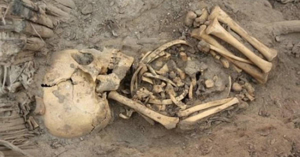 Infant skeleton found beneath Roman bathhouse in Ashkelon, Israel