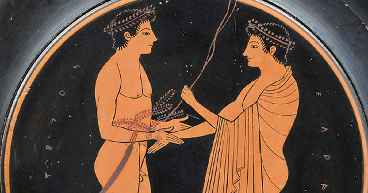 Theseus (center) invented wrestling