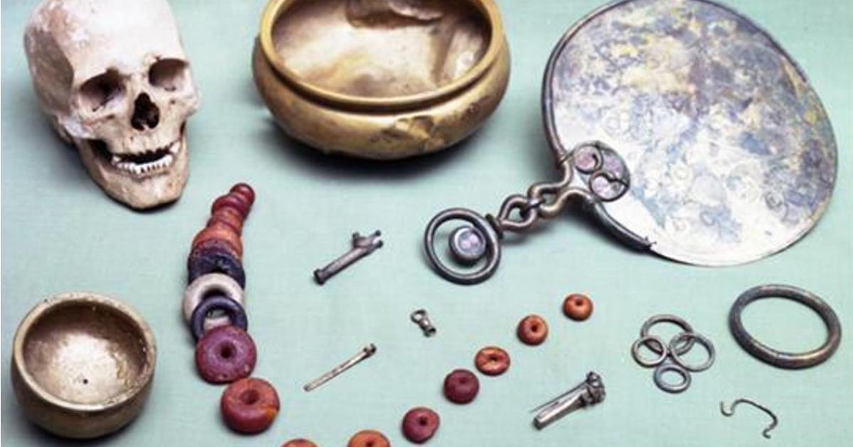 A group of iron-age treasures buried around AD 50 along with their owner, housed in the City Museum and Art Gallery, Gloucester 