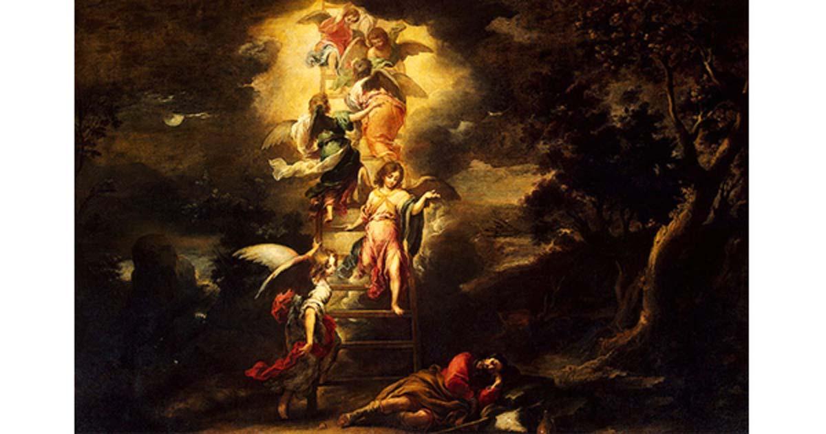 ‘Jacob’s Dream’ with Jacob’s ladder (1660-1665) by Bartolomé Esteban Murillo.