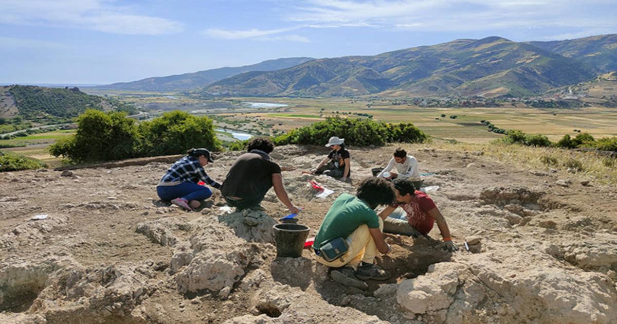 Archaeological team working at the Kach Kouch site in Morocco