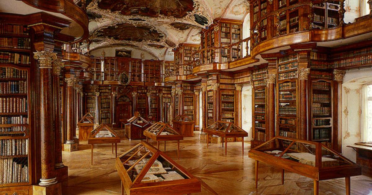 The library of the Abbey of St. Gall. 