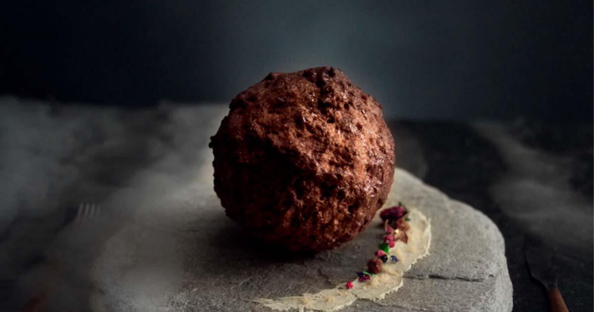 An Australian lab-grown meat company has created a so-called mammoth meatball made using mammoth DNA. Source: studioaico/ Wunderman Thompson