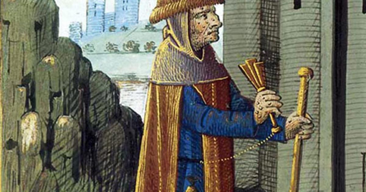 A man with leprosy rings a bell to warn of his approach.