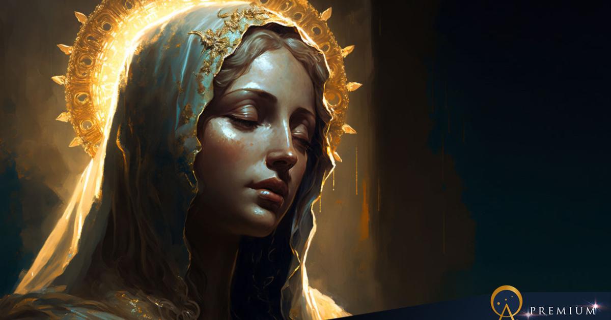 AI illustration of the Virgin Mary.
