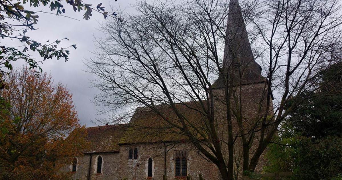 St. Mary’s Church, the medieval church that was slated for restoration until Brexit politics nixed the project, despite huge public protests. Source: Josh Tilley / CC BY-SA 4.0