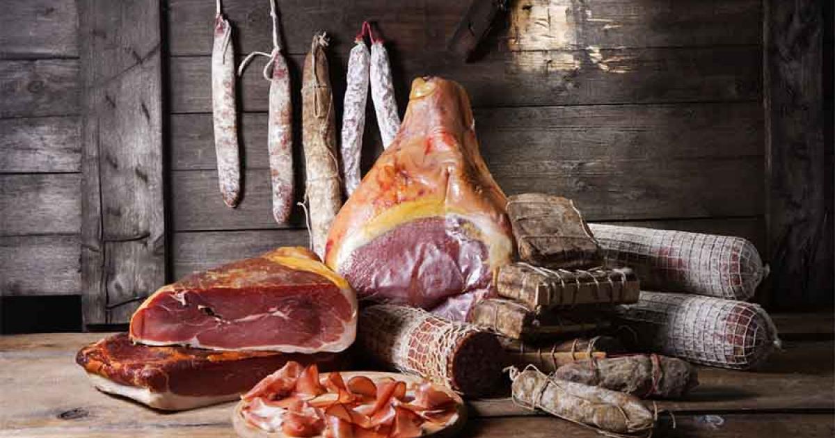 Pork hams and sausages. Based on the latest research study of food remnants in Islamic Sicily from medieval cooking pots we now know that the urban Muslims did not eat pork, but that rural people under their rule did. (April D / Adobe Stock)