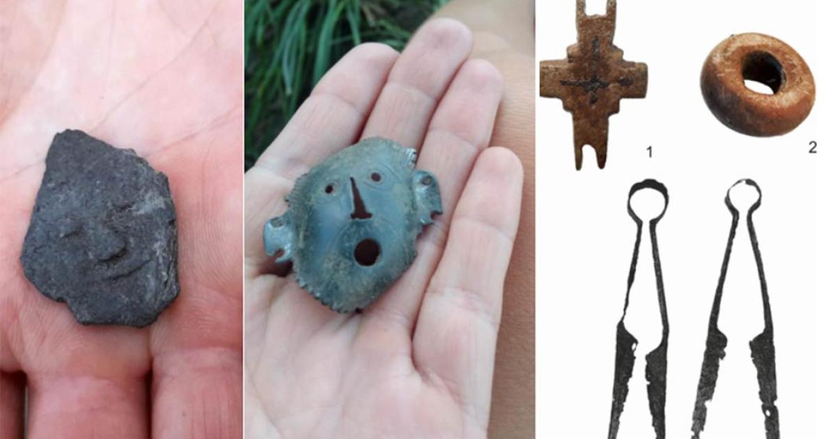 Just a few of the metal medieval objects found recently in Poland in the village of Poniaty Wielkie.