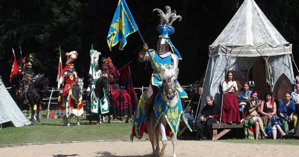 Medieval tournament reenactment. 