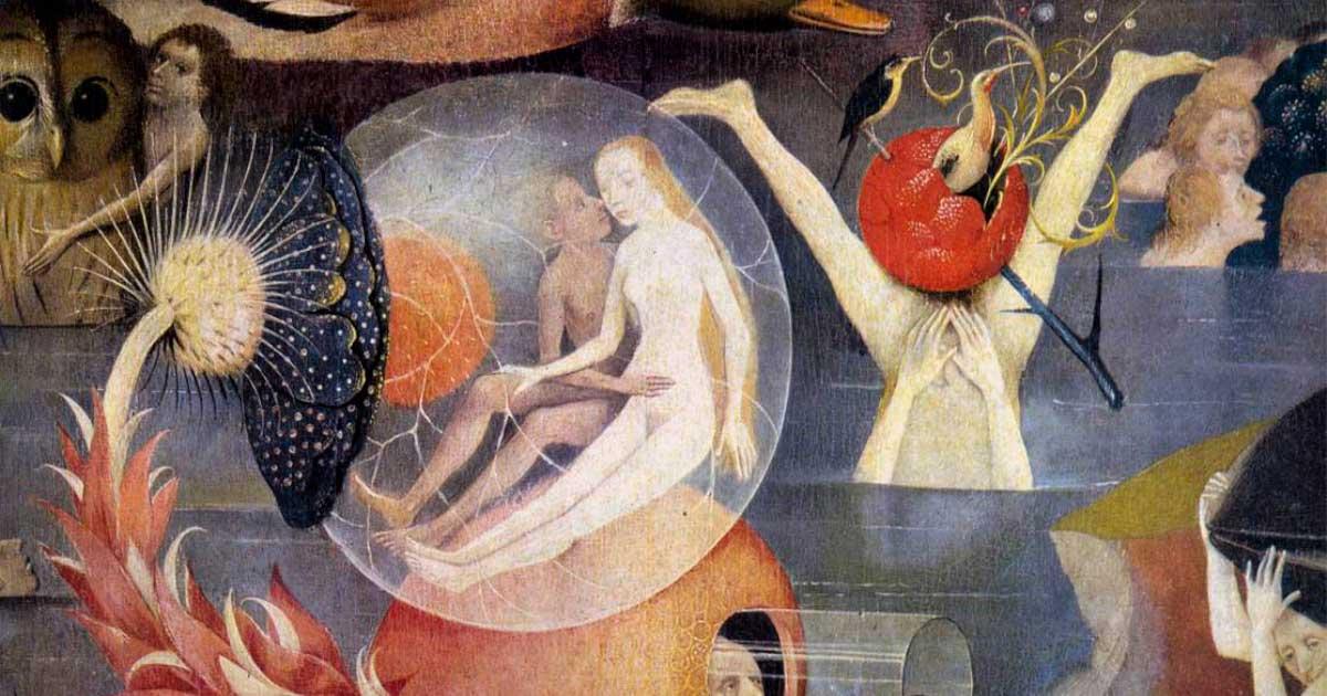 Medieval sex was frequently restricted by the Catholic Church in many ways. Detail from The Garden of Earthly Delights by Hieronymus Bosch, circa 1500. Source: Public Domain