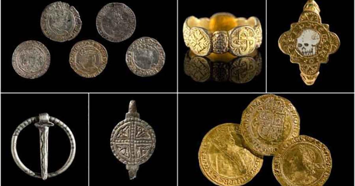 Images of six of the medieval treasures found in Wales by metal detectorists in recent years.