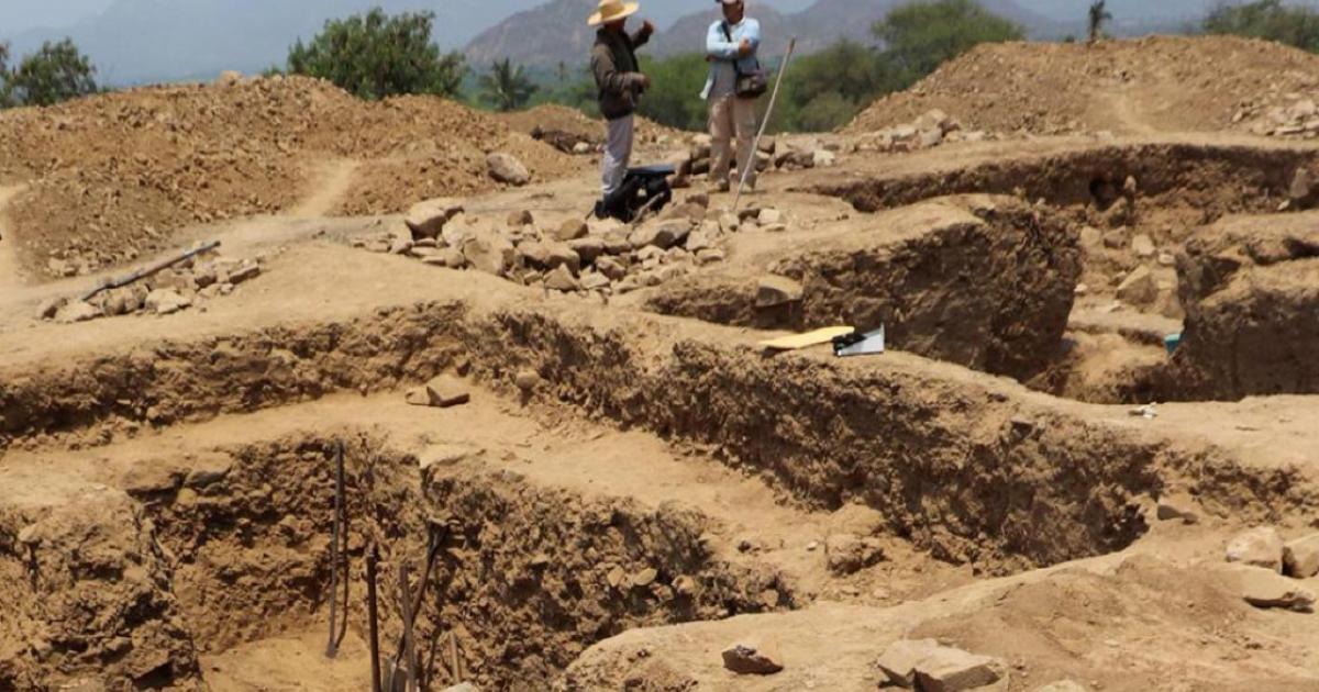 art of the megalithic temple excavation site at Huaca el Toro in Peru. Source: EFE