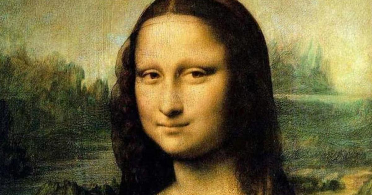 Detail of Leonardo da Vinci’s famous painting, The Mona Lisa. It now hangs in the Louvre in Paris.