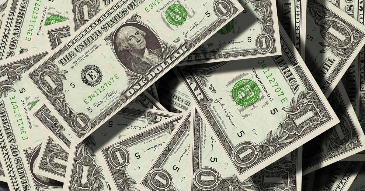 A collection of US dollars.