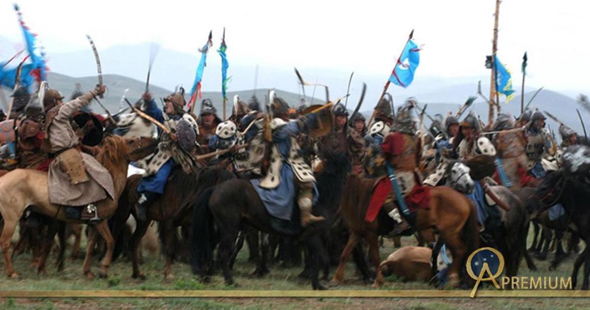 Reenactment of Mongol battle 