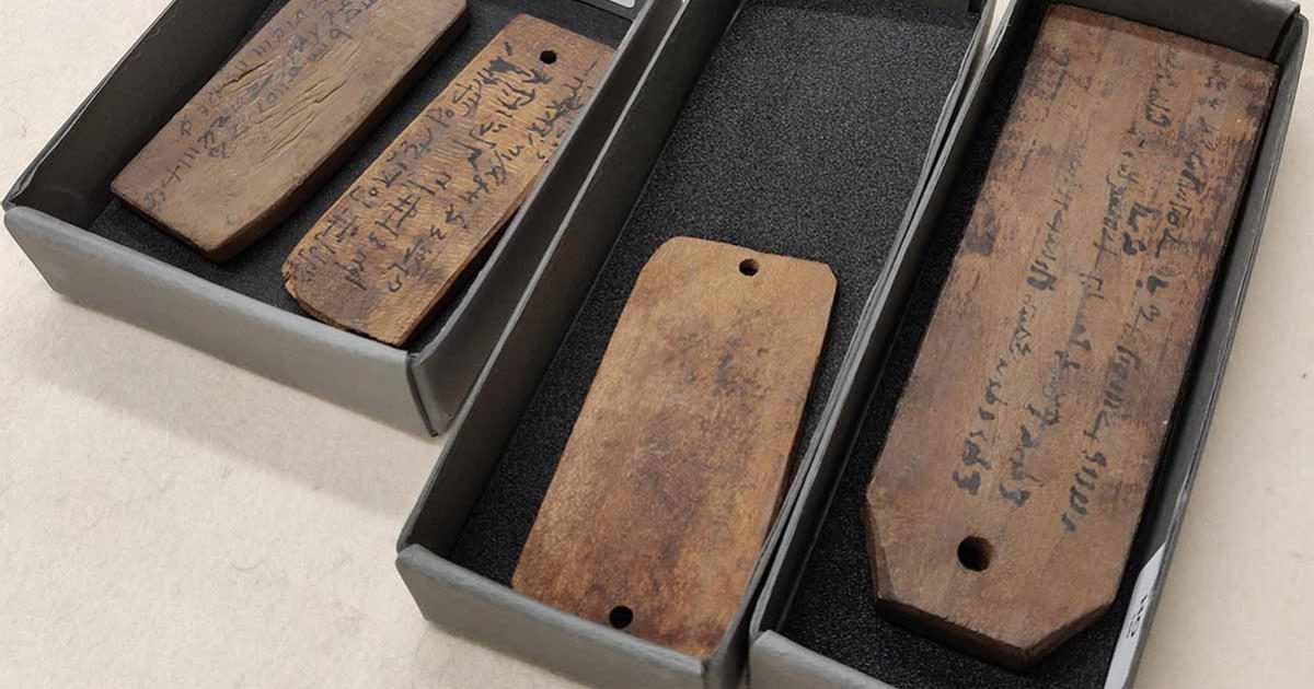 Mummy labels under analysis sourced from the Bibliothèque Nationale et Universitaire (BNU) of Strasbourg (France) collection. Source: International Journal of Wood Culture / CC BY 4.0