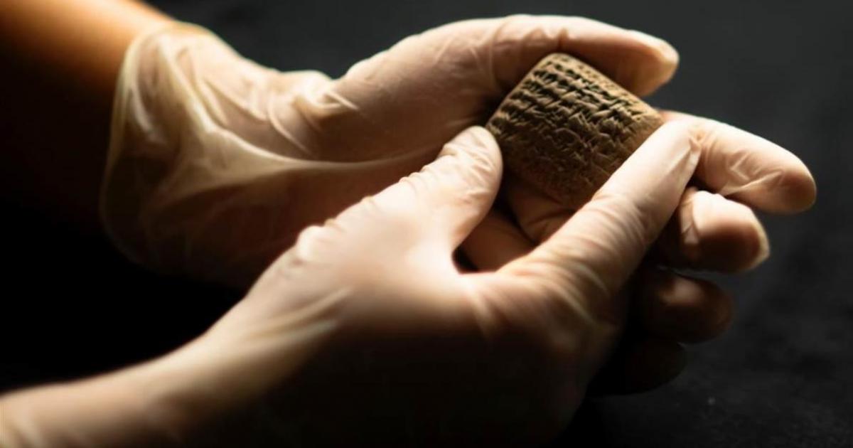 3,500-year-old cuneiform tablet found at Accana Mound, Hatay, Turkey. 