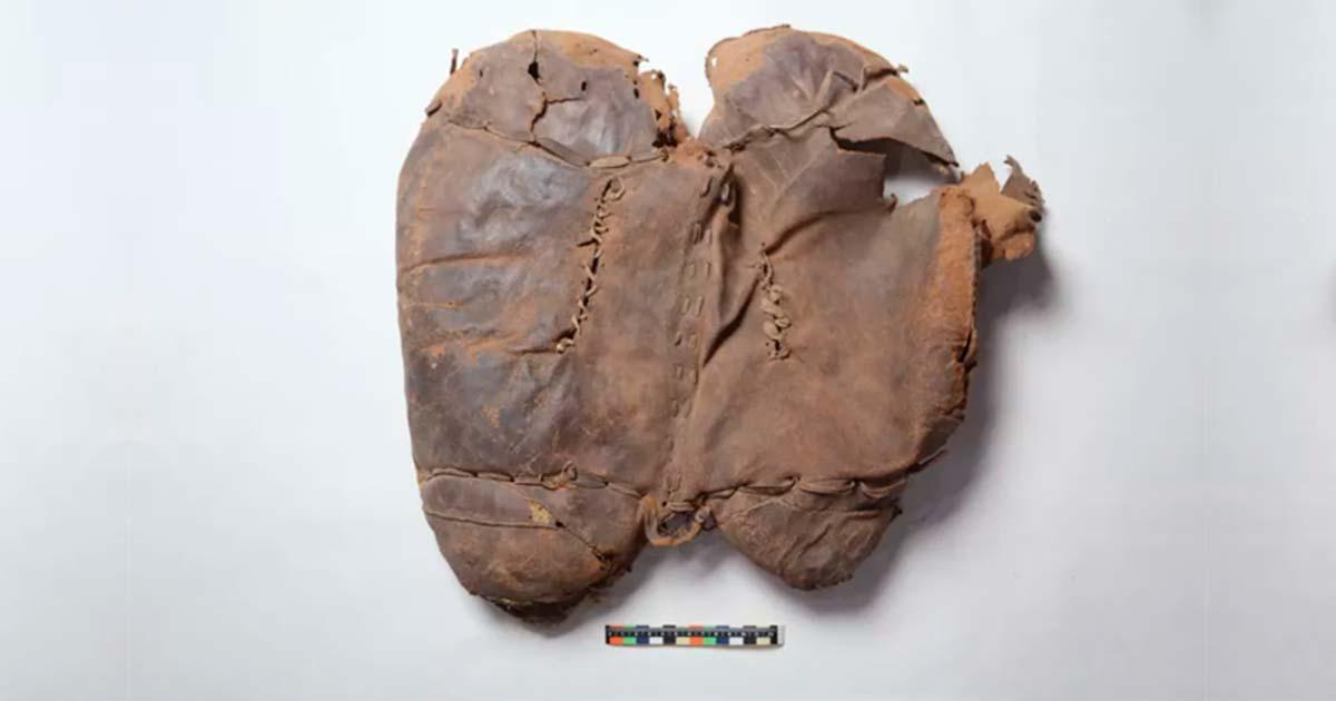 Yanghai leather saddle upper side. (P. Wertmann et al, 2023/Archaeological Research in Asia)