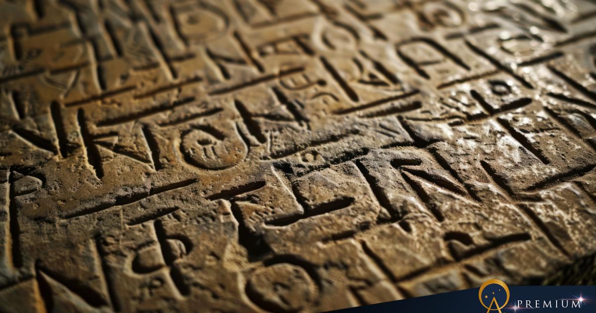 Close up of ancient carved stone.