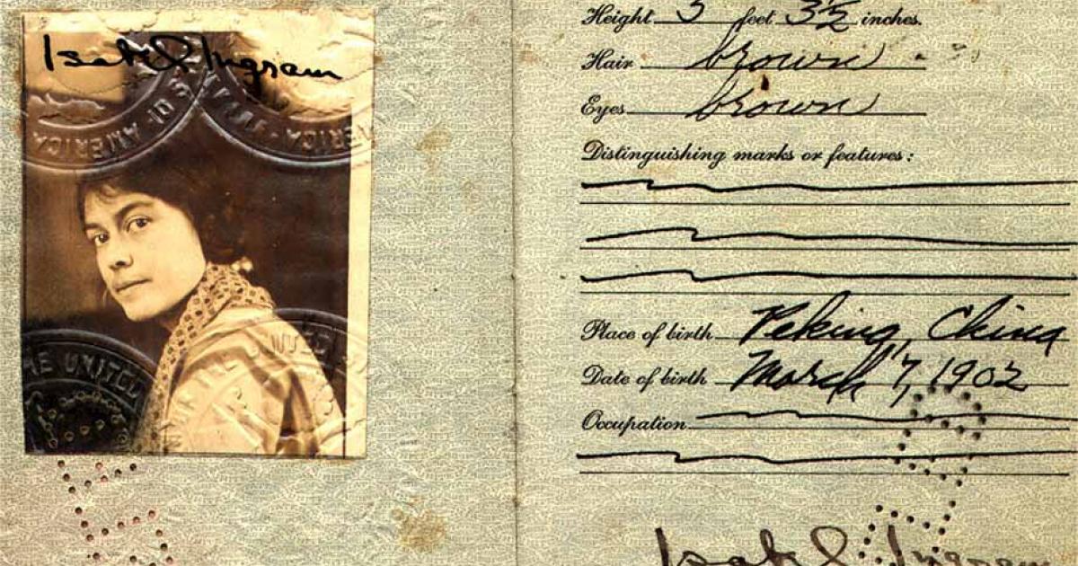 The 1927 passport of Isabel Ingram (Ken Mayer / Flickr)