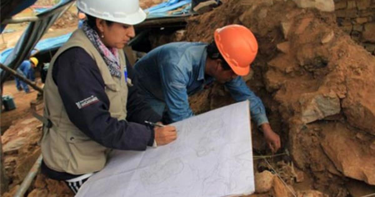 Human Remains in Wall - Peru