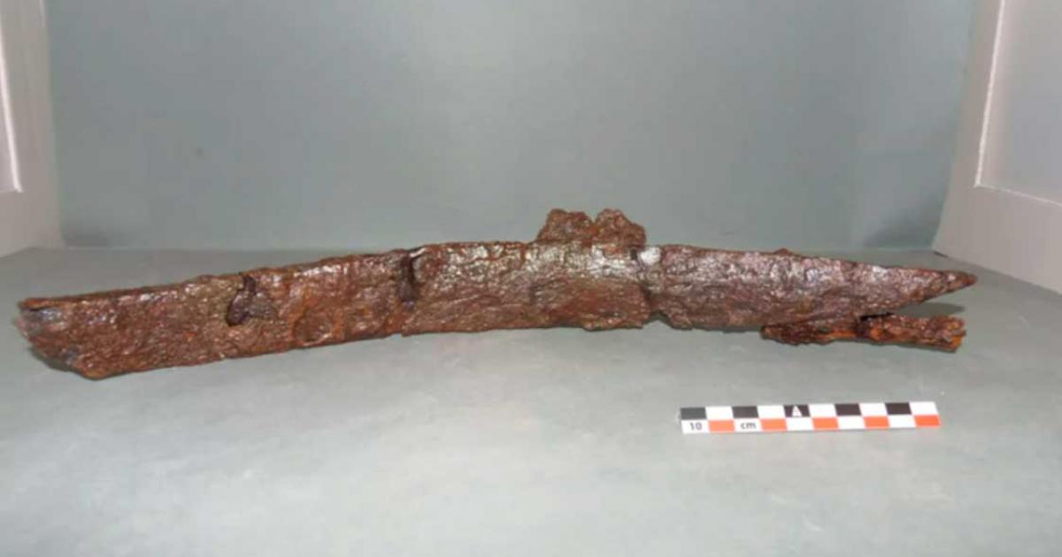 The saber found in the monastery of Agios Nikolas may have belonged to Turkish pirates. Credit: E. Maniotis & T. Dogas