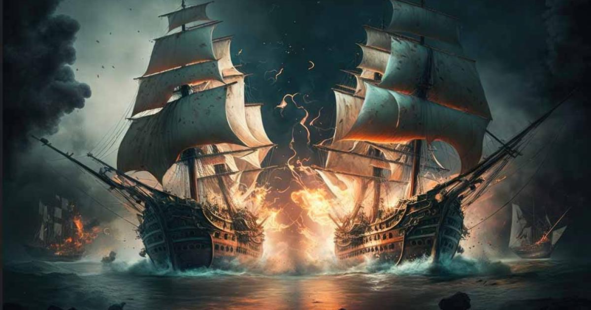 Pirate sea battles. Source: Canvas Curator / Adobe Stock.