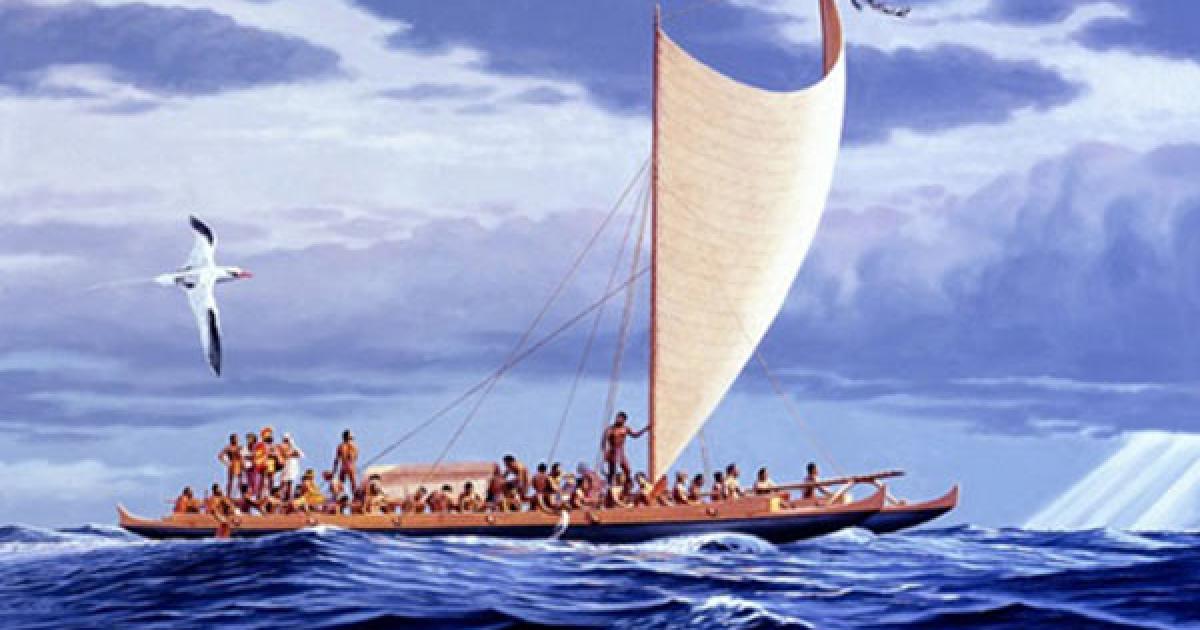 An illustration of ancient Polynesians