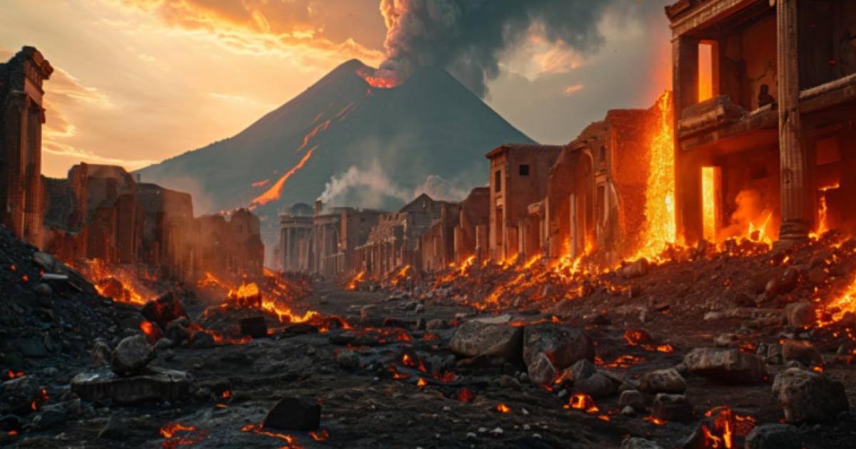 Vesuvius eruption devastating Pompeii