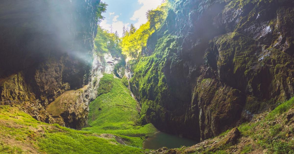 The Macocha Gorge - Sinkhole in the Moravian Karst Punkva caves system     Source: Roman/Adobe Stock