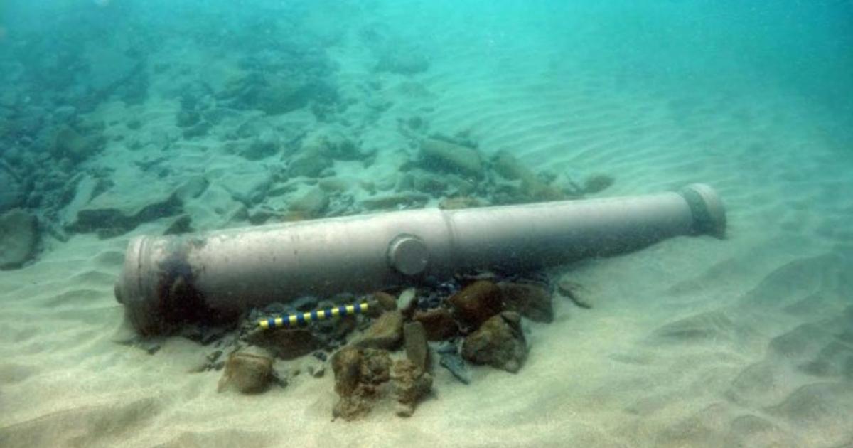 Spanish Armada cannon found off the coast of Ireland. 