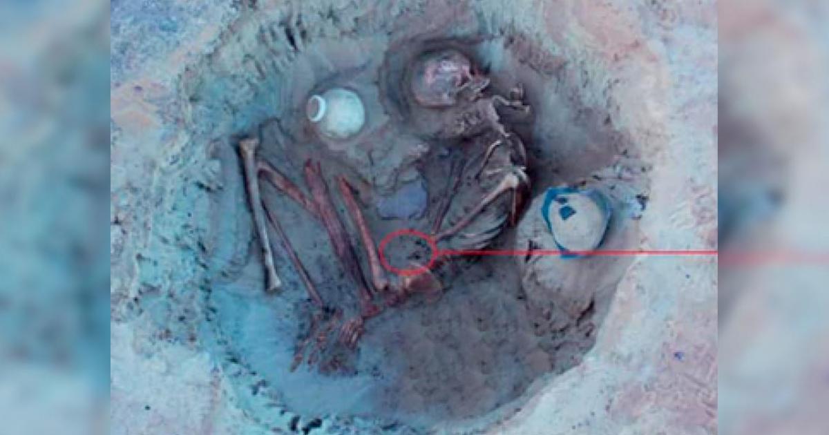 The remains of the Egyptian woman with her unborn child