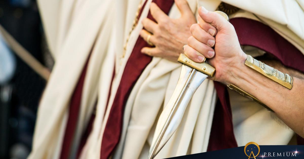 The assassination of Caesar on the Ides of March