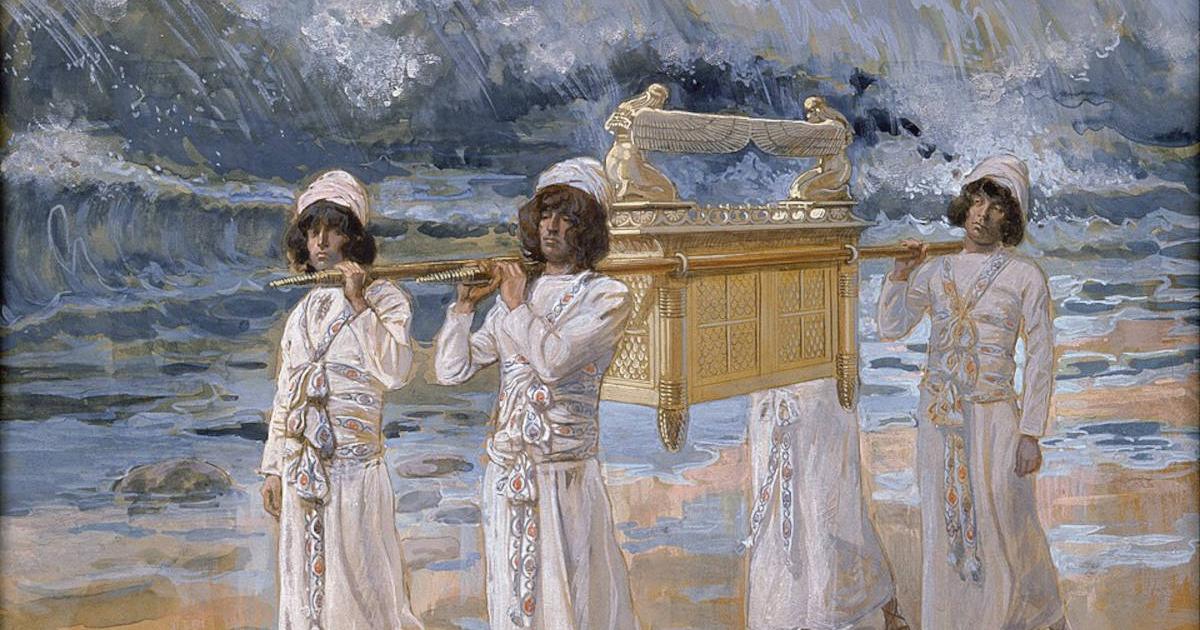 ‘The Ark Passes Over the Jordan,’ painting by James Tissot, c. 1896–1902. 