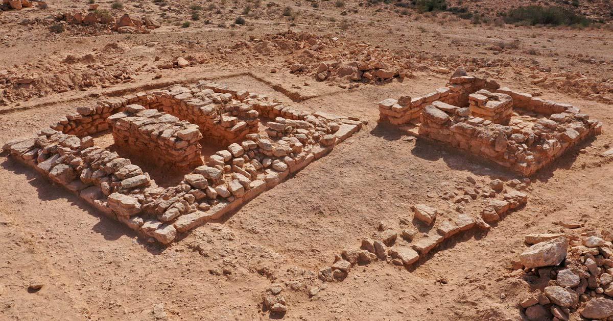 The two burial chambers found near Kibbutz Tlalim in Israel. Source: Emil Aladjem / Israel Antiquities Authority