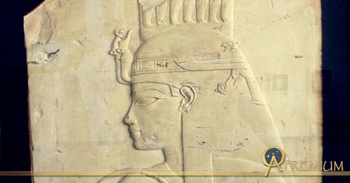 A relief originally from the tomb of Userhat (TT47) at Thebes depicts Queen Tiye. Brussels Royal Museum.